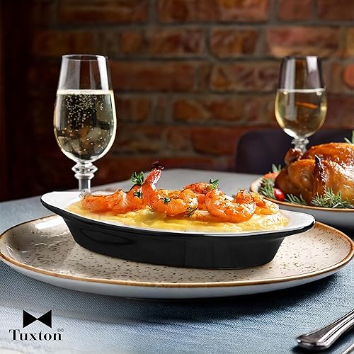 Miniatura 4 de Tuxton China B4N-120 Galés Rarebit, 12 onzas., 9.8 in x 4.8 in x 4.575cmH, ovalado, microondas y lavavajillas seguro, a prueba de horno, Totalmente