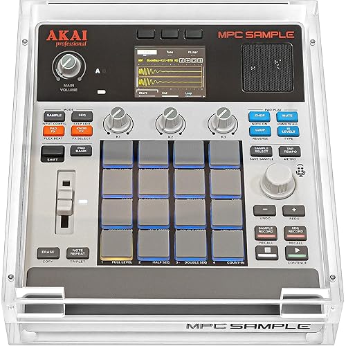 Geekria Audio Sampler Acrylic Protective Case/Dust cover, Compatible with Akai Professional MPC Sample Portable Groovebox, Magnetic Opening and Closing Design