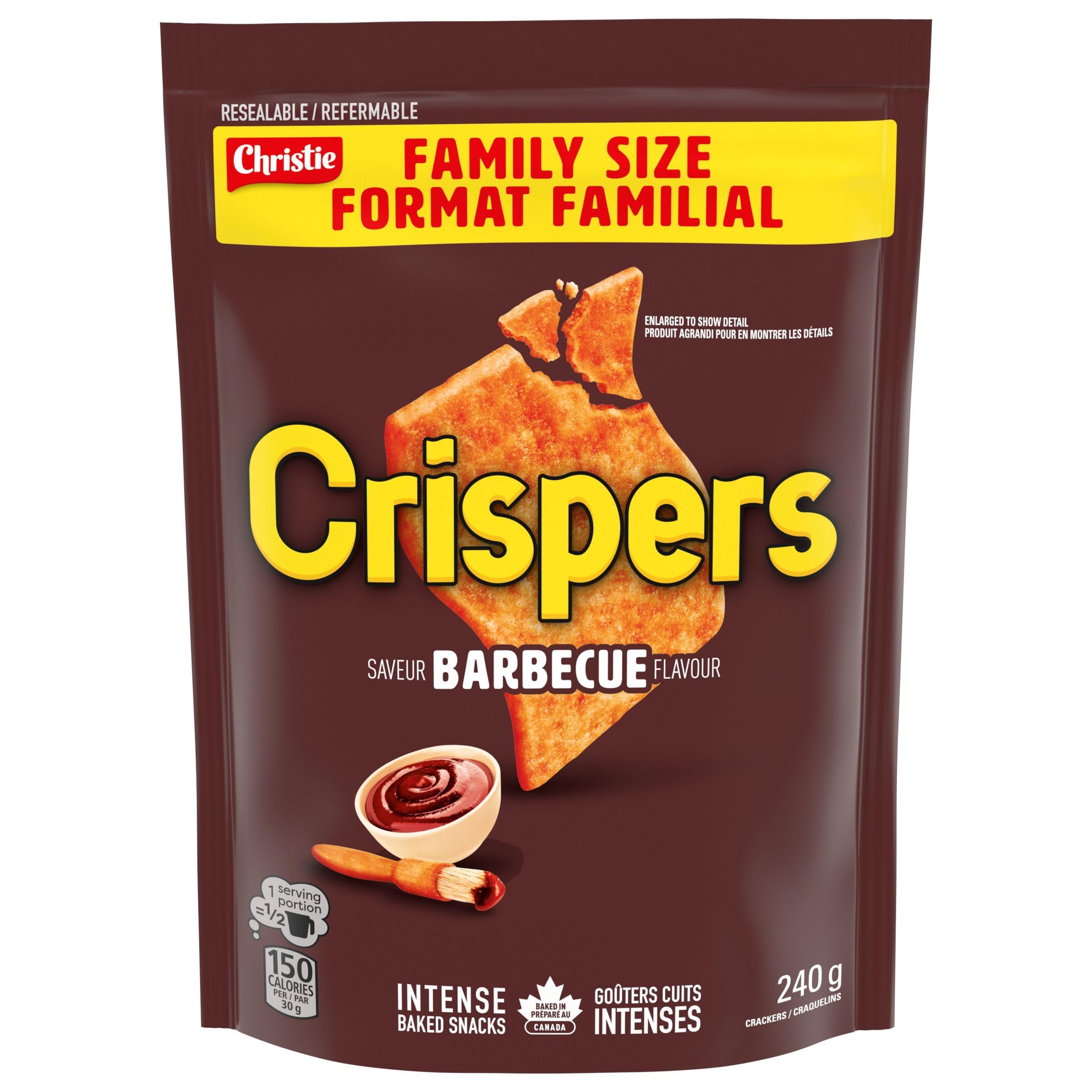 Crispers BBQ Family Size Crackers, 240g