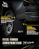 RENO Defensas para Camión, Lados Conductor y Pasajero Guardabarros (Juego de 4) | Ajuste Universal Camioneta SUV Off-Road, Protección de Sedimentos de Servicio Pesado, Soporte de Acero Inoxidable, Instalables Delanteros y Traseros 5