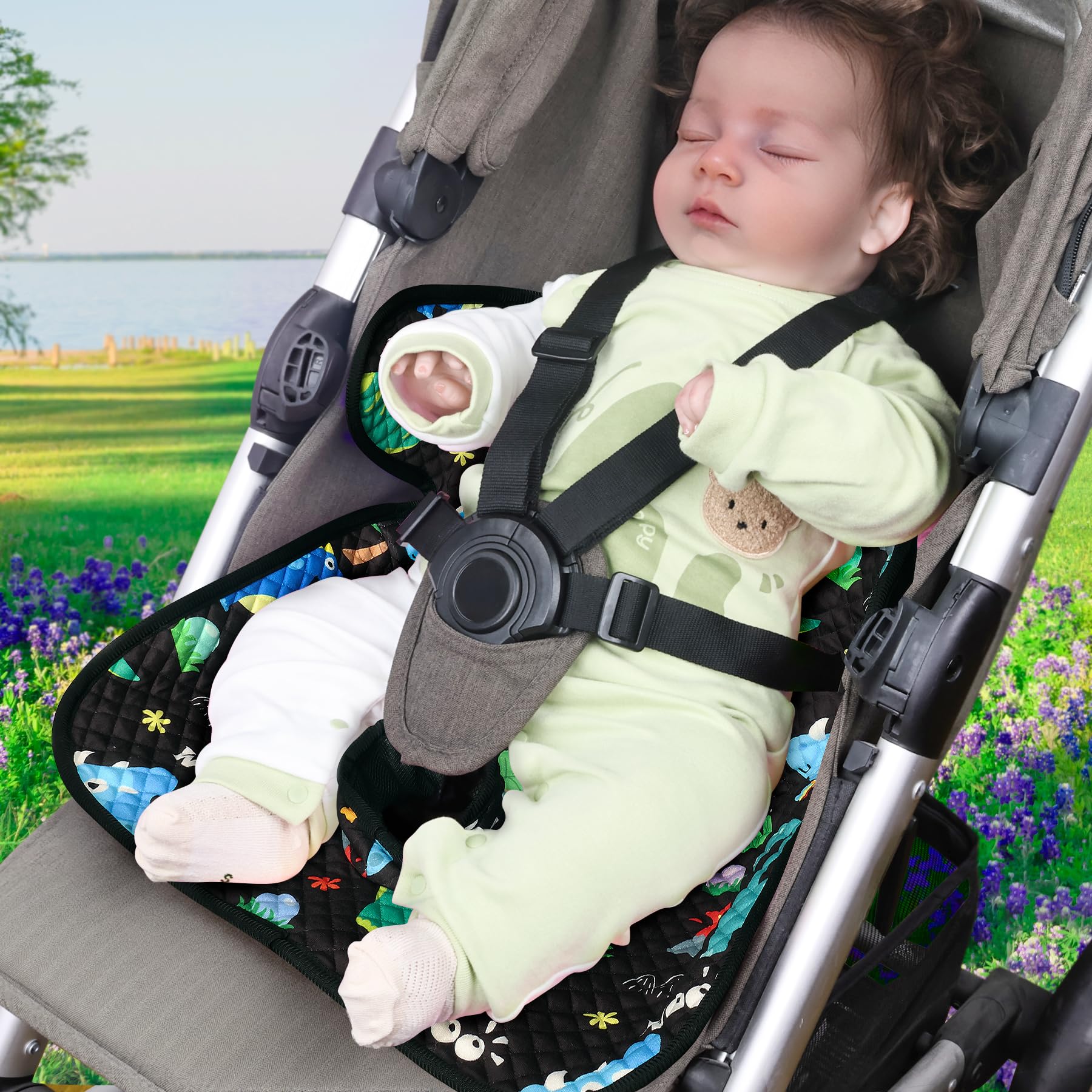COOLBEBE Protezione per seggiolino auto per addestramento al vasino, confezione da 2 pezzi, impermeabile, per addestramento al sedile dell'auto, per bambini, per passeggini e seggiolini auto