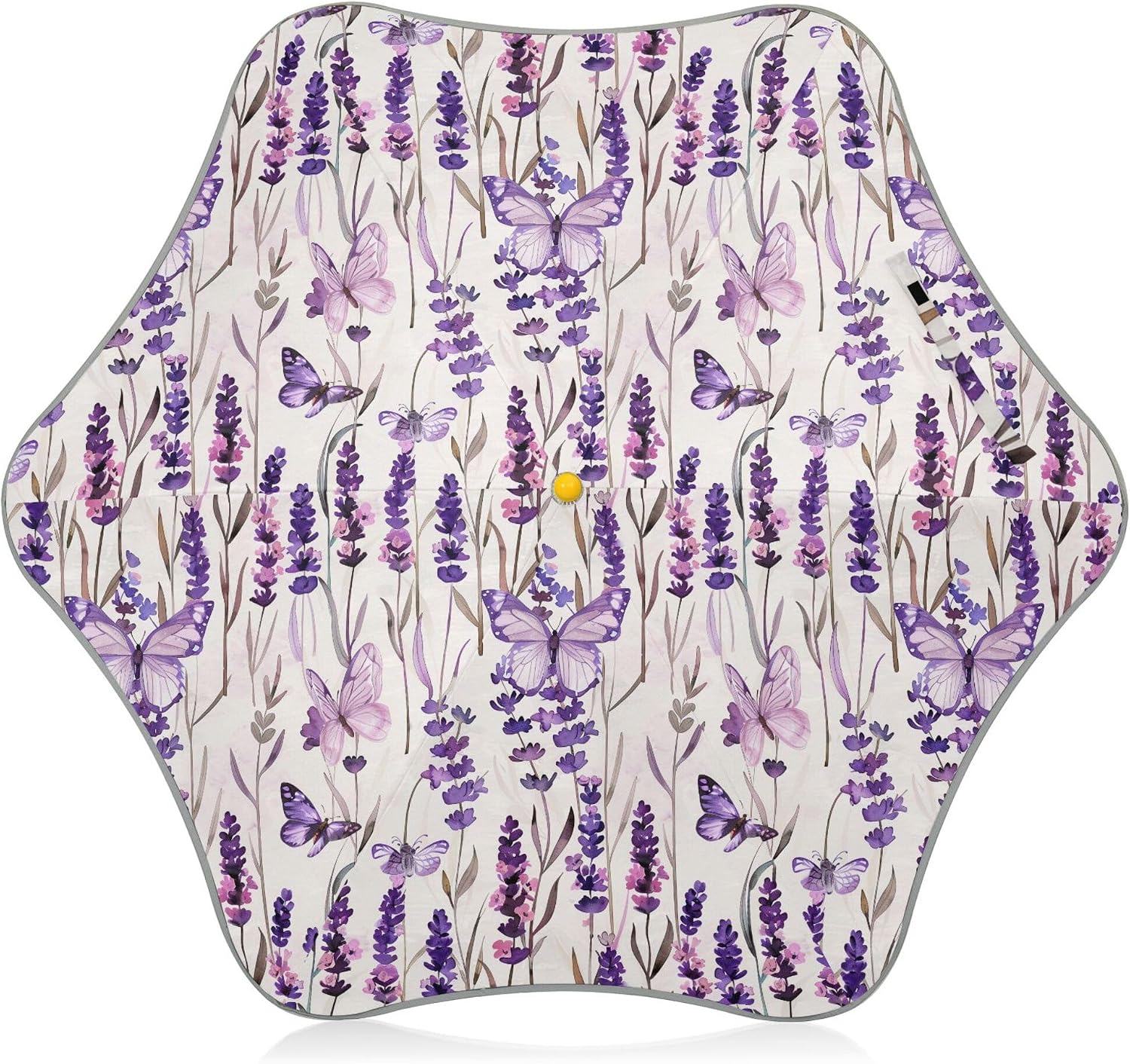 ALAZA Lavender Flower Butterfly Kids Umbrella for Girls Boys Toddler Children Rain & Sun Umbrella