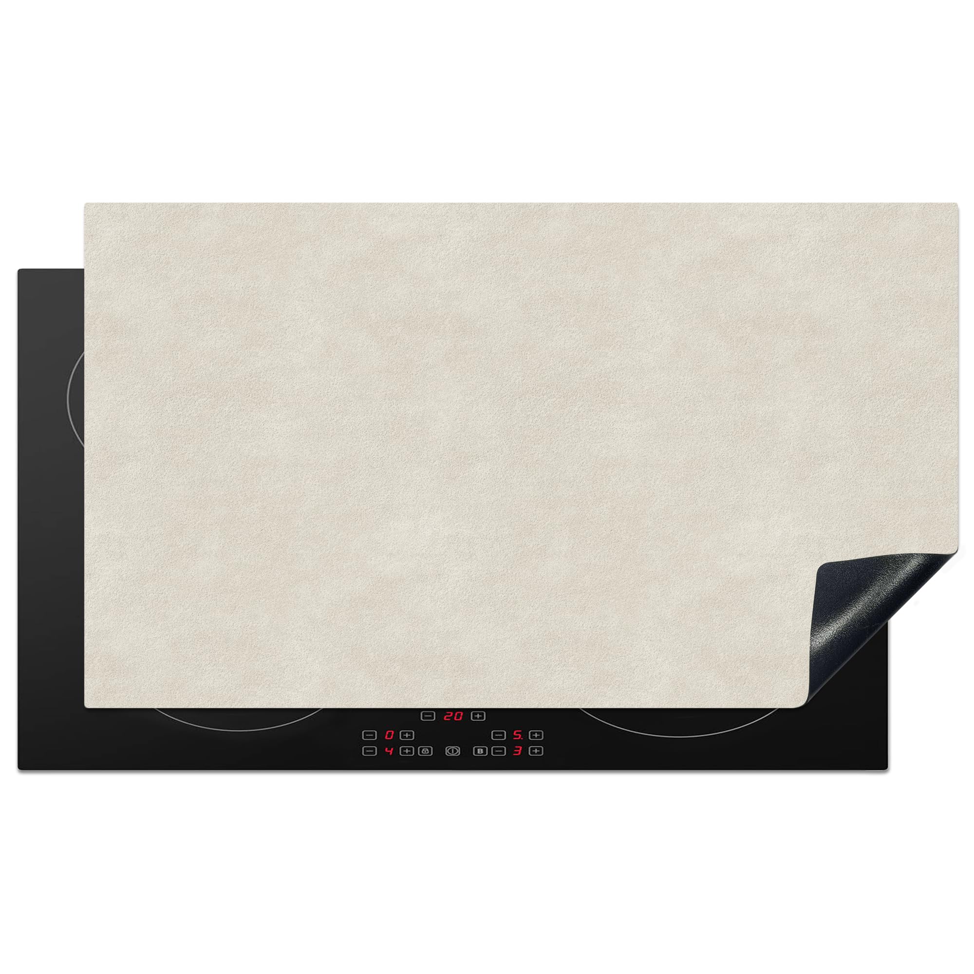 KitchenYeah© Protector Vitroceramica 90x52 cm Tapa para induccion Placa Encimera Cubre de Protectora Cocina Color arena - Moderno - Liso