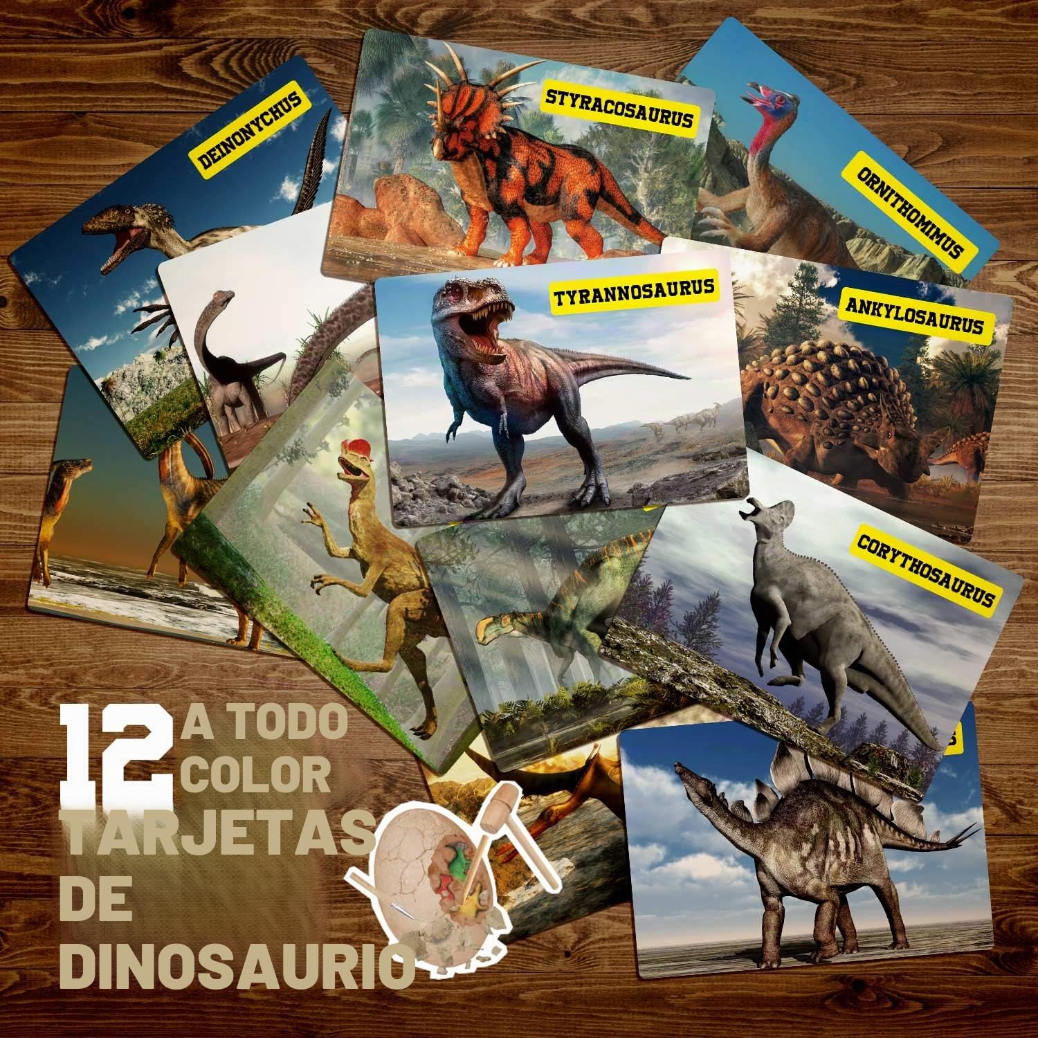Kit de excavación de Huevos de Dinosaurio Jumbo - Juego de Excavación y Descubrimiento de Dinosaurios - Regalo para niños a Partir de 6 años