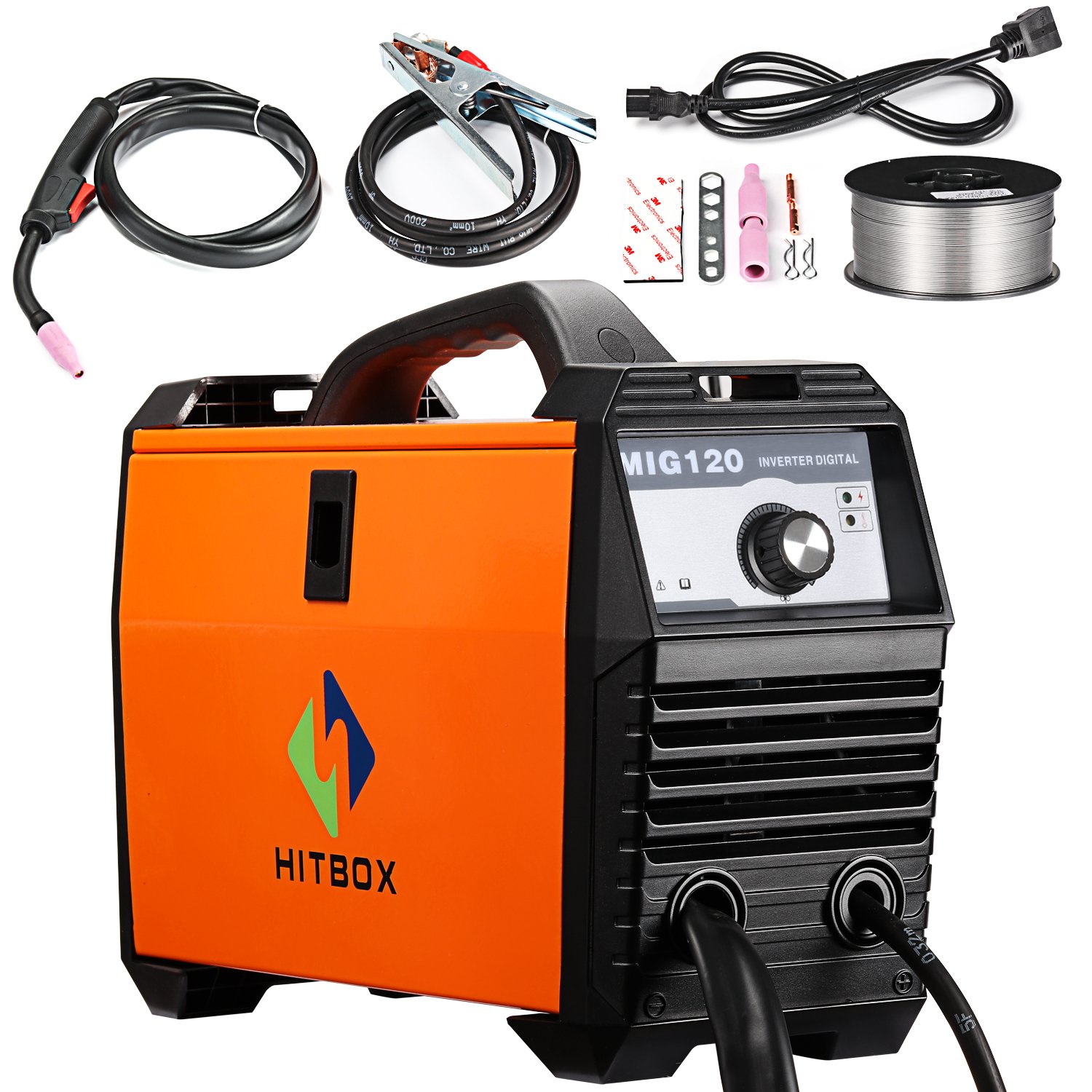 Buy HITBOX MIG Welder 120Amp less Flux Cored 220V DC Mini Portable