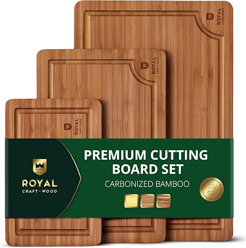 ROYAL CRAFT WOOD Wooden Cutting Boards for Kitchen Meal Prep