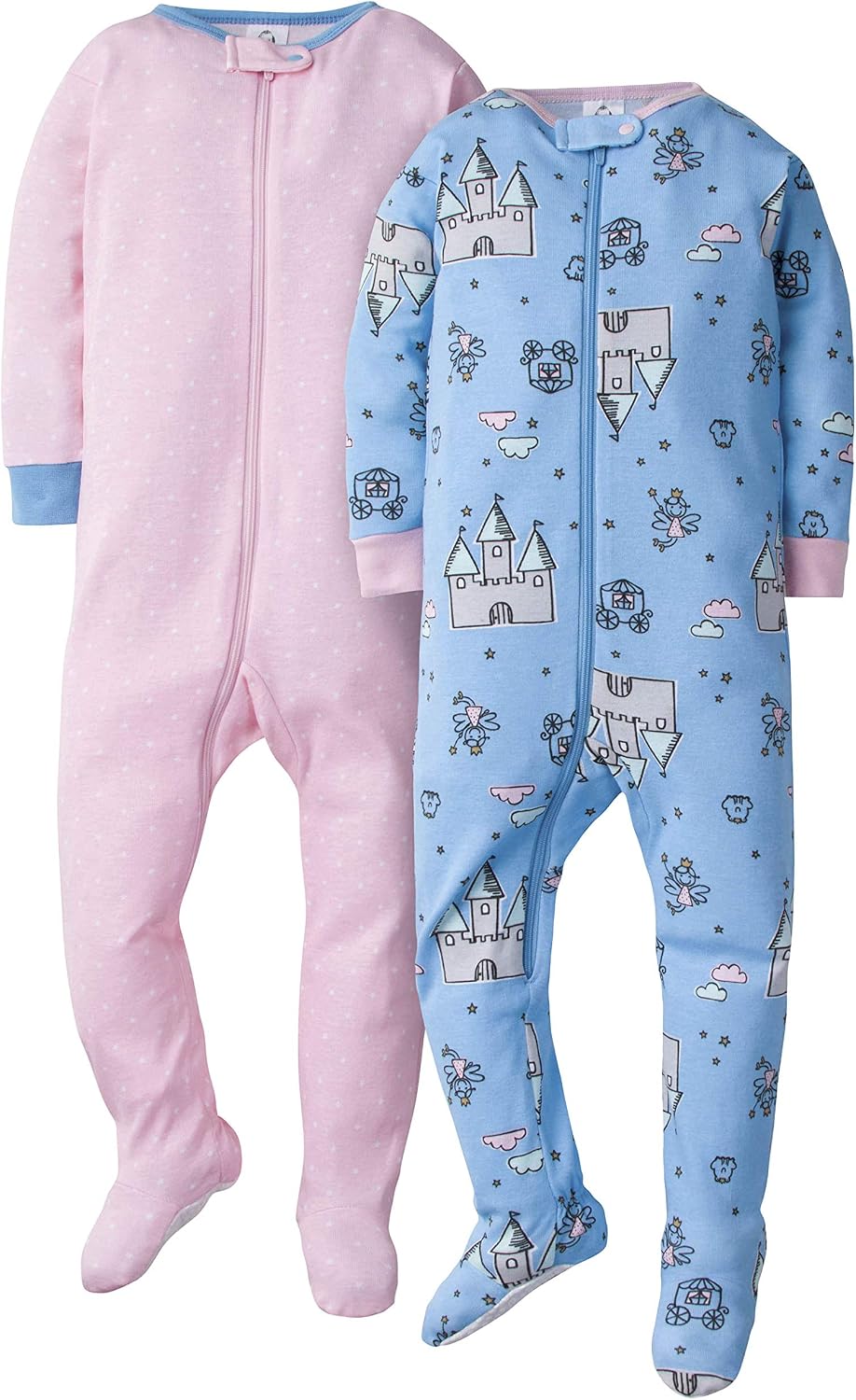 Gerber Baby Girls' 2-Pack Footed Pajamas-Closeout
