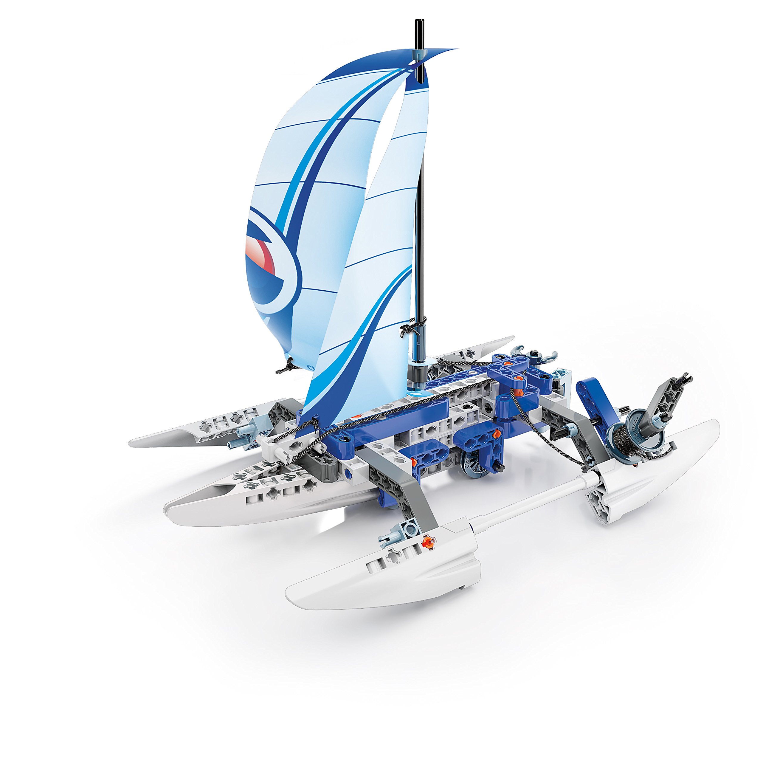 Clementoni - 19048 - Scienza e Gioco - Laboratorio di Meccanica - Trimarano + Moto d'Acqua - Made in Italy - Set Costruzioni Bambini 8 Anni+ (Versione in Italiano)