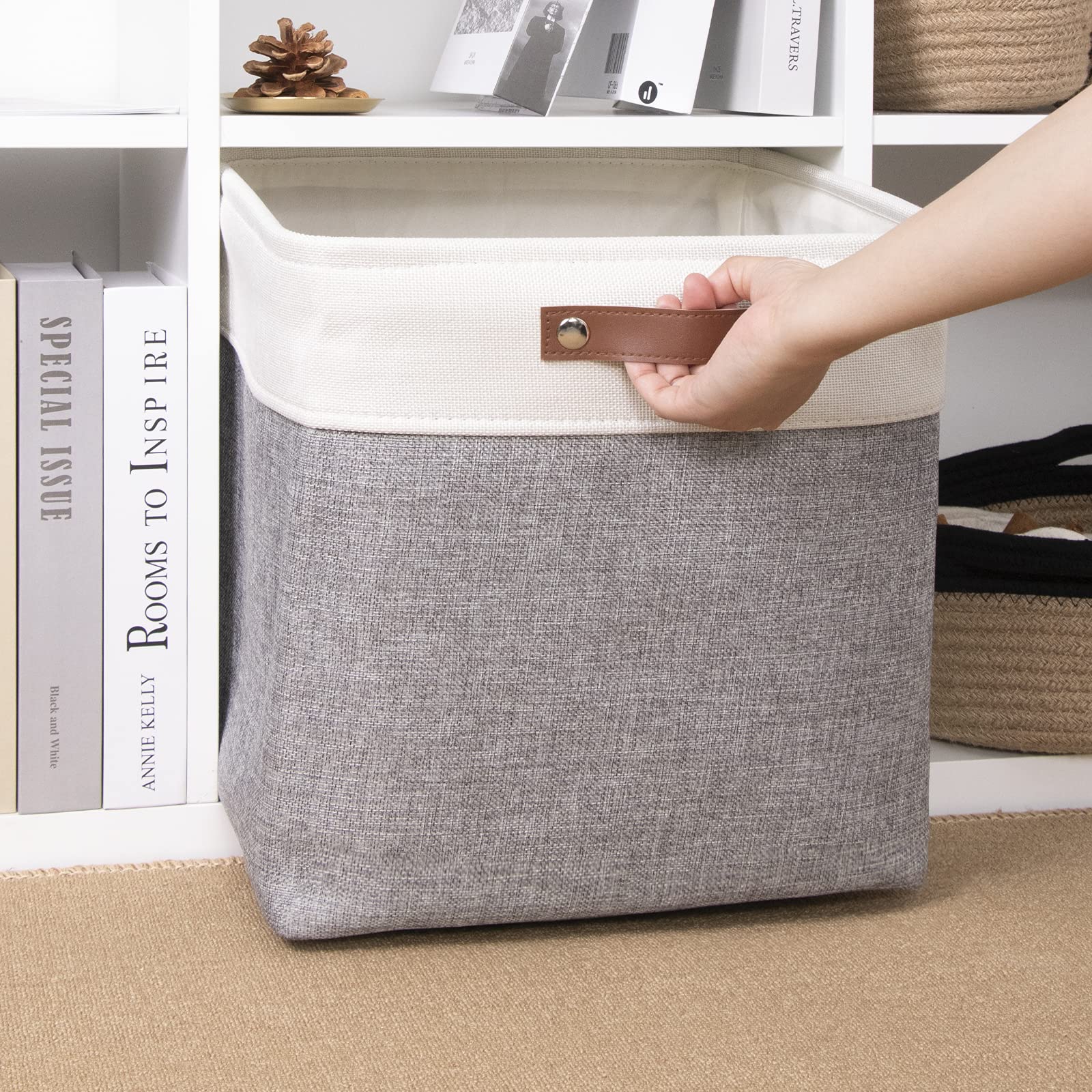 Amazon.co.jp: DULLEMELO キューブストレージバスケット 整理用