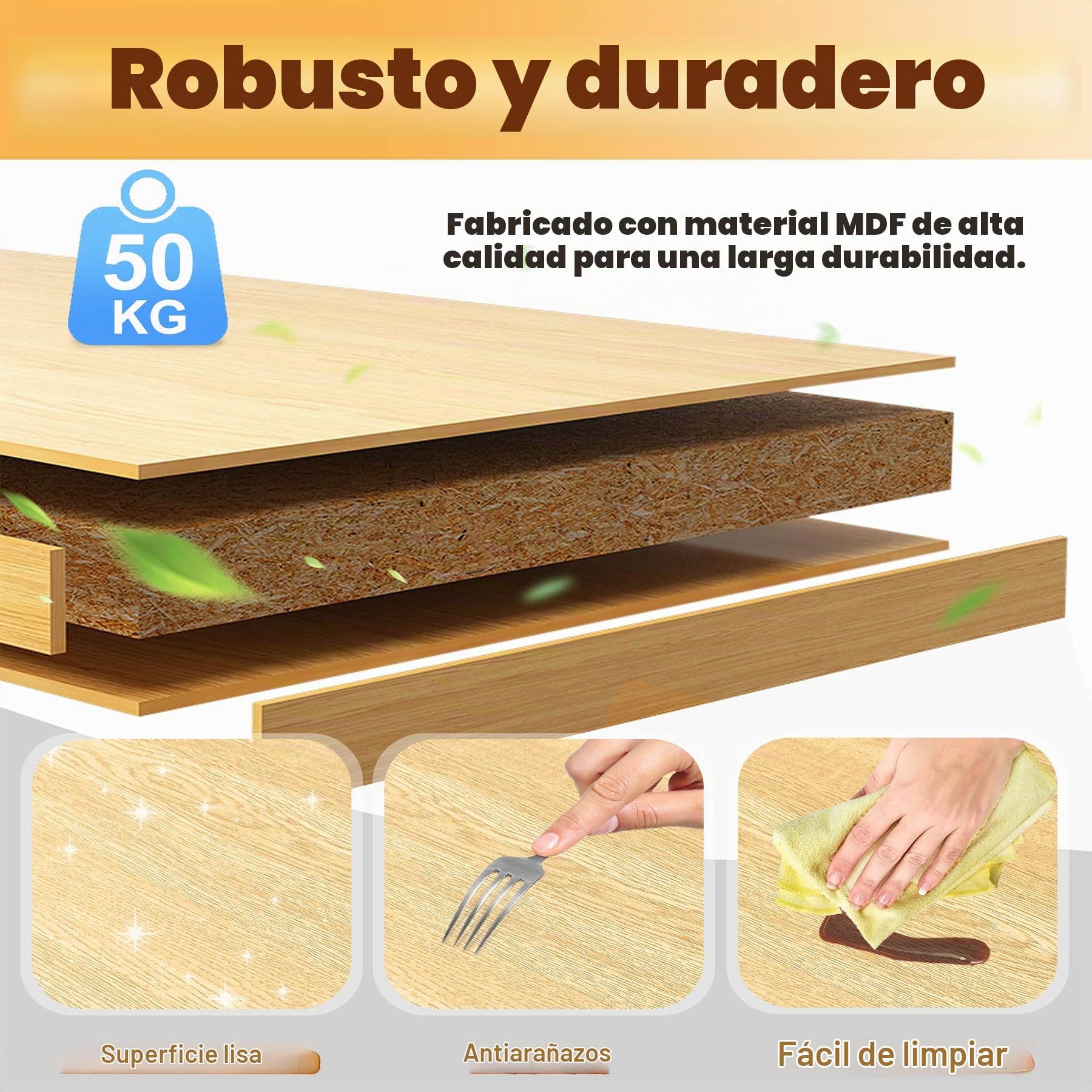 Froadp Carrito de Cocina Carro de Servicio con Ruedas Isla Multifuncional con Cajón Toallero y Especiero