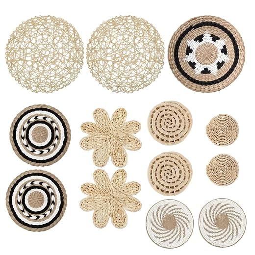 Boho Woven Basket Wall Decor Set