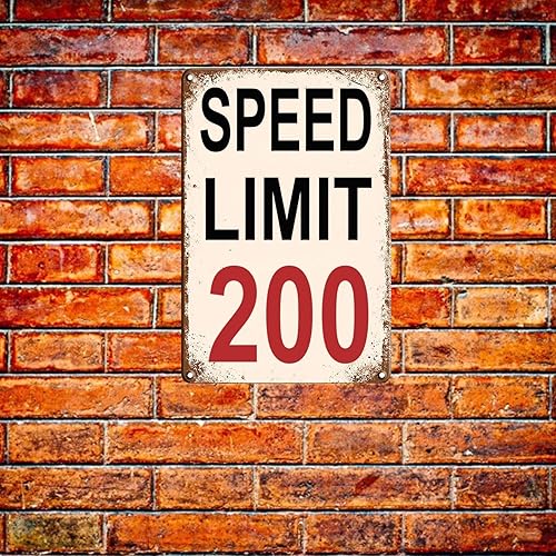 Miniatura 7 de Carteles de auto de carreras para hombre, decoración de cueva, accesorios de garaje, divertidos letreros de metal para habitación, decoración de