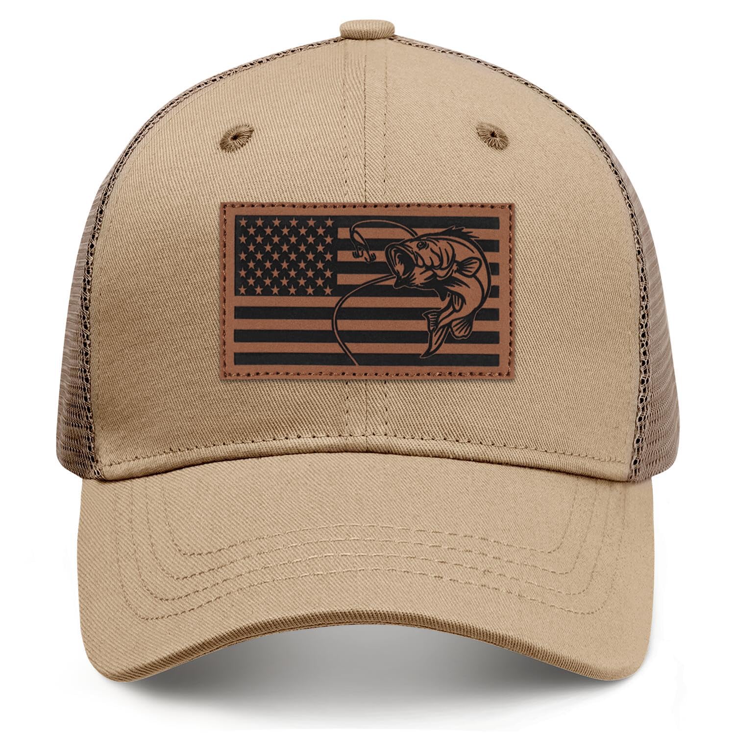 Mens Fishing Gifts American Flag Hat Mens Fathers Day Christmas Birthday Gifts Trucker Fishing Hat for Dad