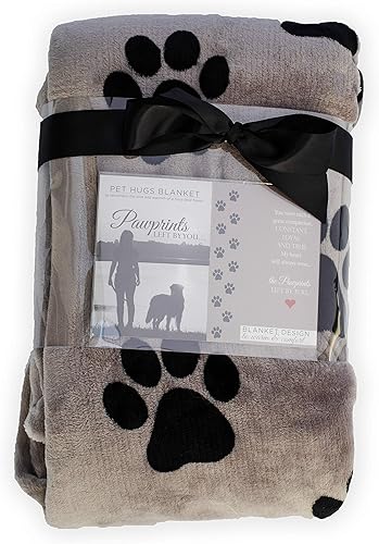 Pawprints Left by You - Manta conmemorativa para mascotas con sentimiento sincero, regalo reconfortante para pérdida de mascotasduelo de mascotas