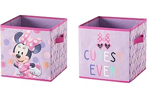 Minnie Mouse Storage Cubes: Stackable Organization for Kids' Playrooms
