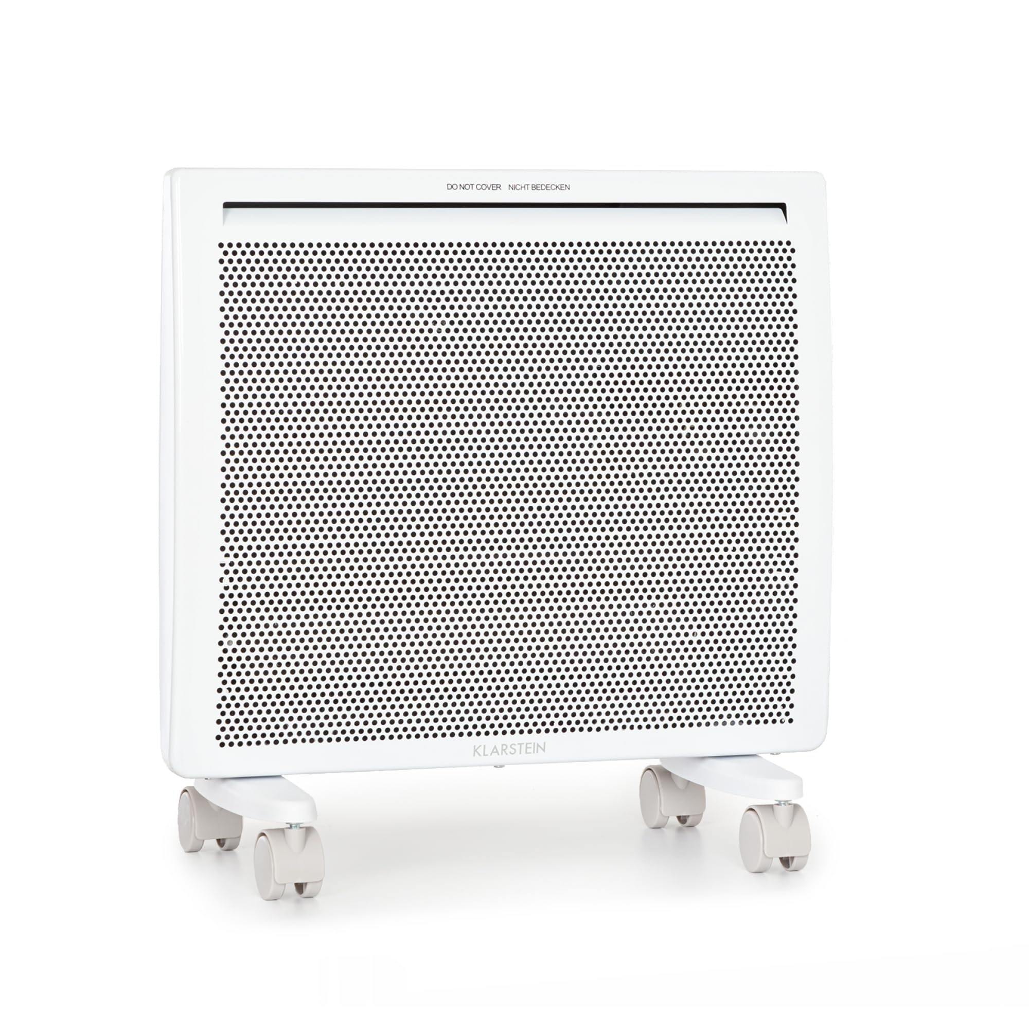 Klarstein Radiador Bajo Consumo Electricos para Casa, Estufa Electrica de 1000W, Radiadores Electricos Infrarrojo con Detección de Ventanas Abiertas, Calefactor Portátil, Ocupa Poco y es Silenciosa
