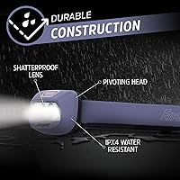 Vista 3 de Energizer Linterna frontal LED HDL-400, IPX4 resistente al agua, luz de cabeza de alto rendimiento para exteriores, camping, correr, tormenta, luz