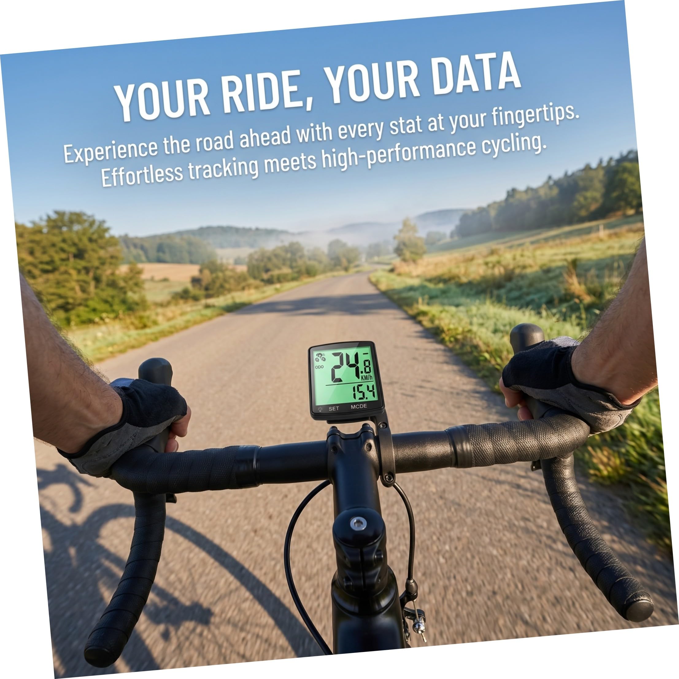 Healeved Ciclocomputer Wireless per Bicicletta con Display LCD Ampio, Leggero, Contachilometri e Velocimetro per Ciclismo su Strada e Montagna