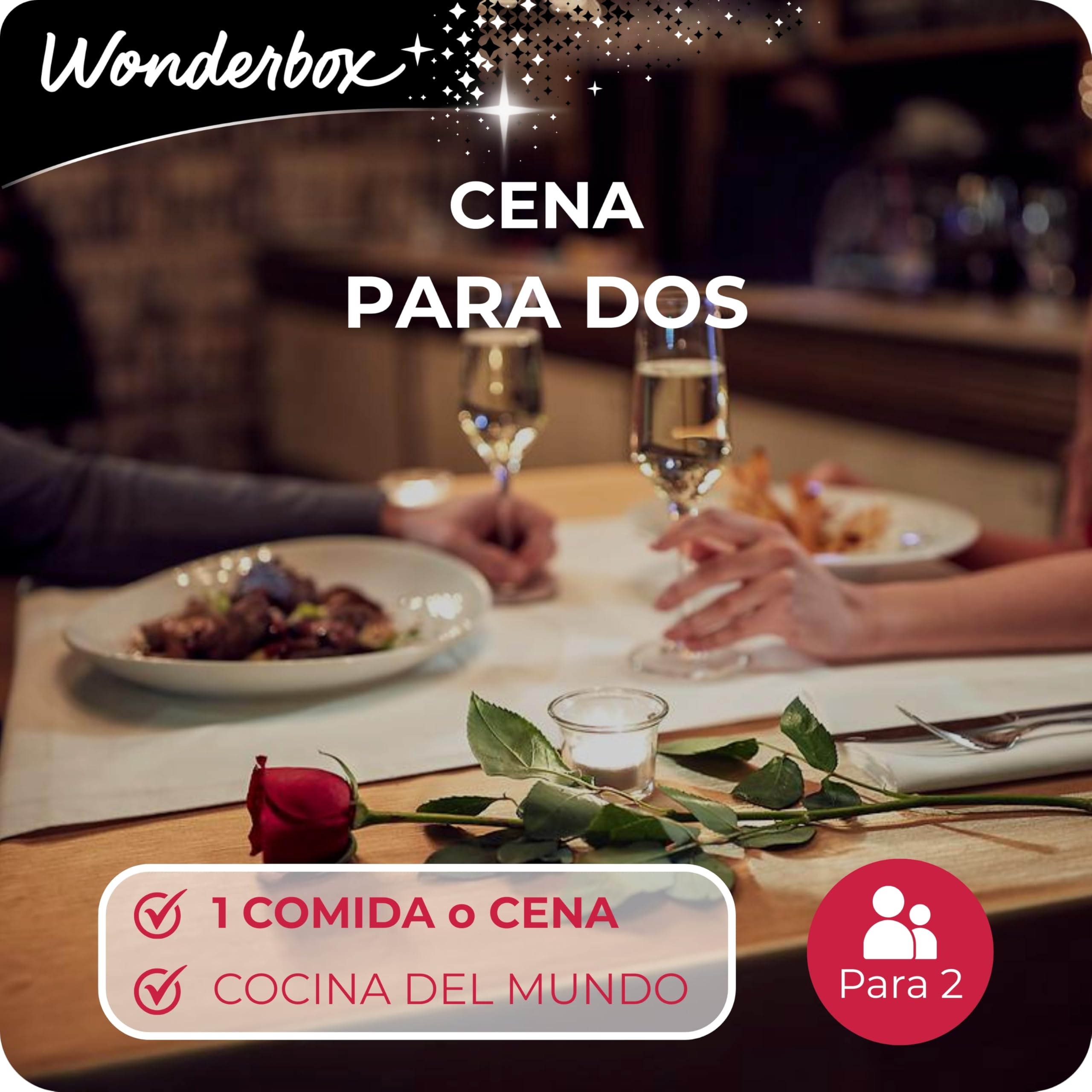 WONDERBOX Regalo Cena para Dos 1100 Restaurantes Seleccionados