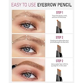 Yfulfill Ash Brown Eyebrow Pencils for Old Women, Eye Brow Pencil for Women