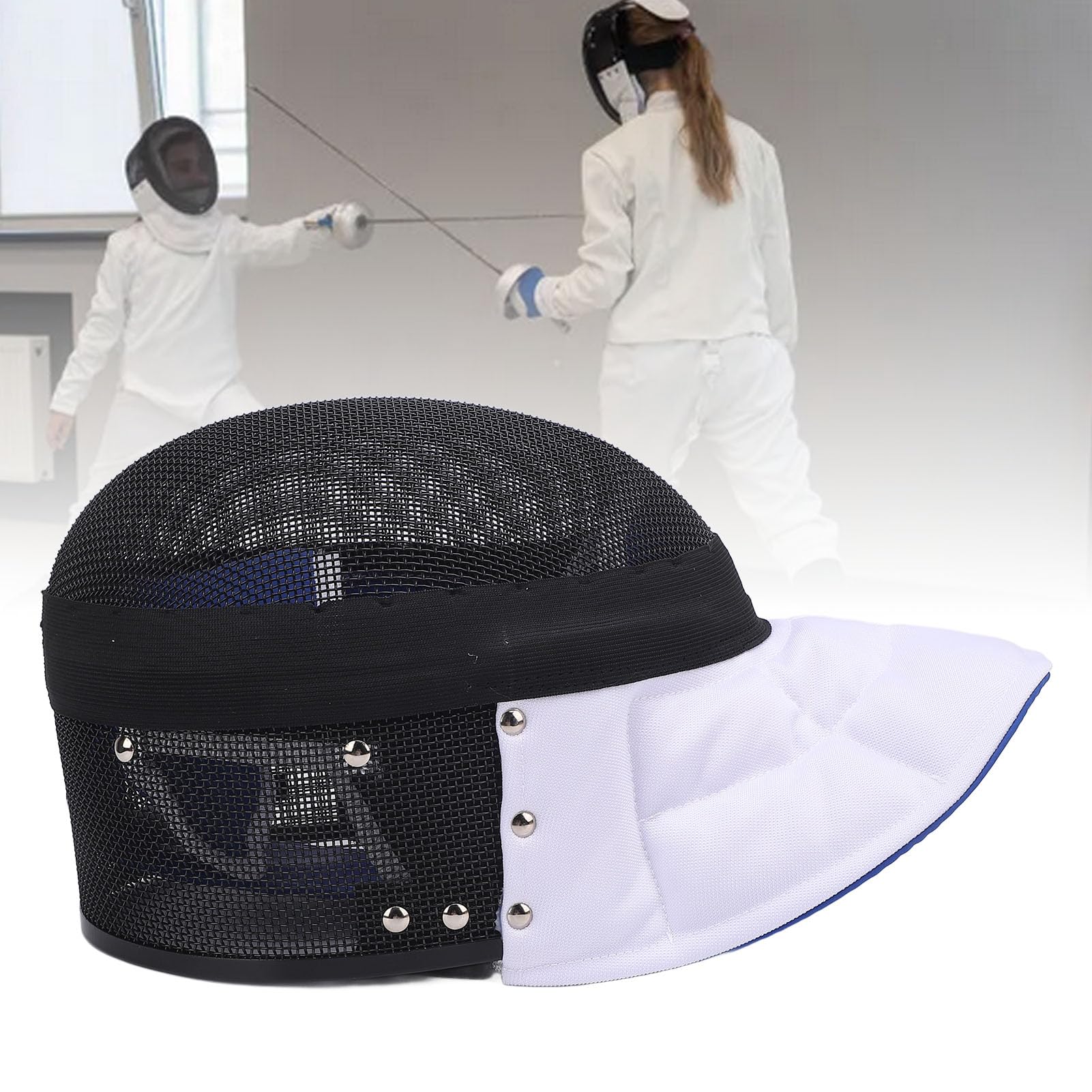 Casque d'Escrime Couvre-Visage de Protection Grille Confortable Sangle Élastique Réglable