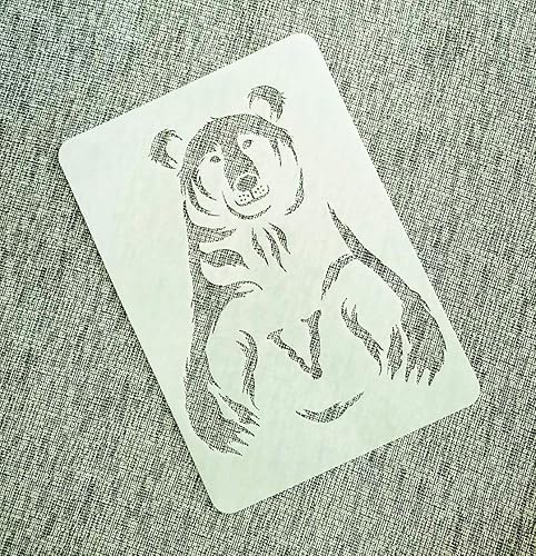 Vista 29 de Plantillas de animales para pintar sobre madera, tela, paredes, aerógrafo y más Plantilla Mylar reutilizable (lobo) Lobo,Gato,Águila,Búho