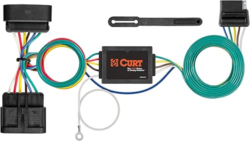 CURT 56510 Arnés de cableado de remolque de 5 hilos personalizado del lado del vehículo