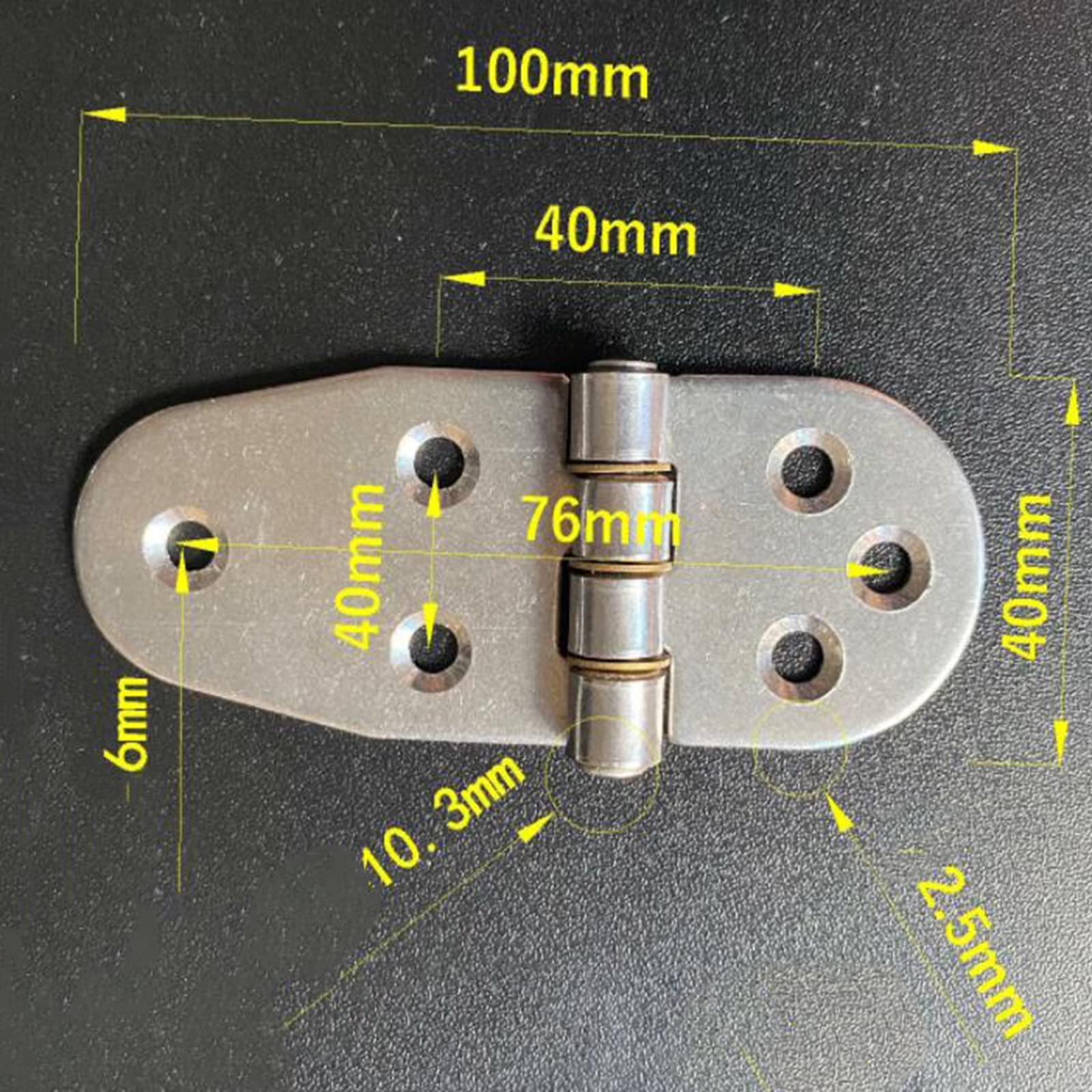Bisagra para Muebles, bisagras a Tope Plegables de Acero Inoxidable con rodamiento de Bolas de 100 mm (4 Pulgadas) para herrajes para Muebles del hogar, bisagra para Puerta, Paquete de 4