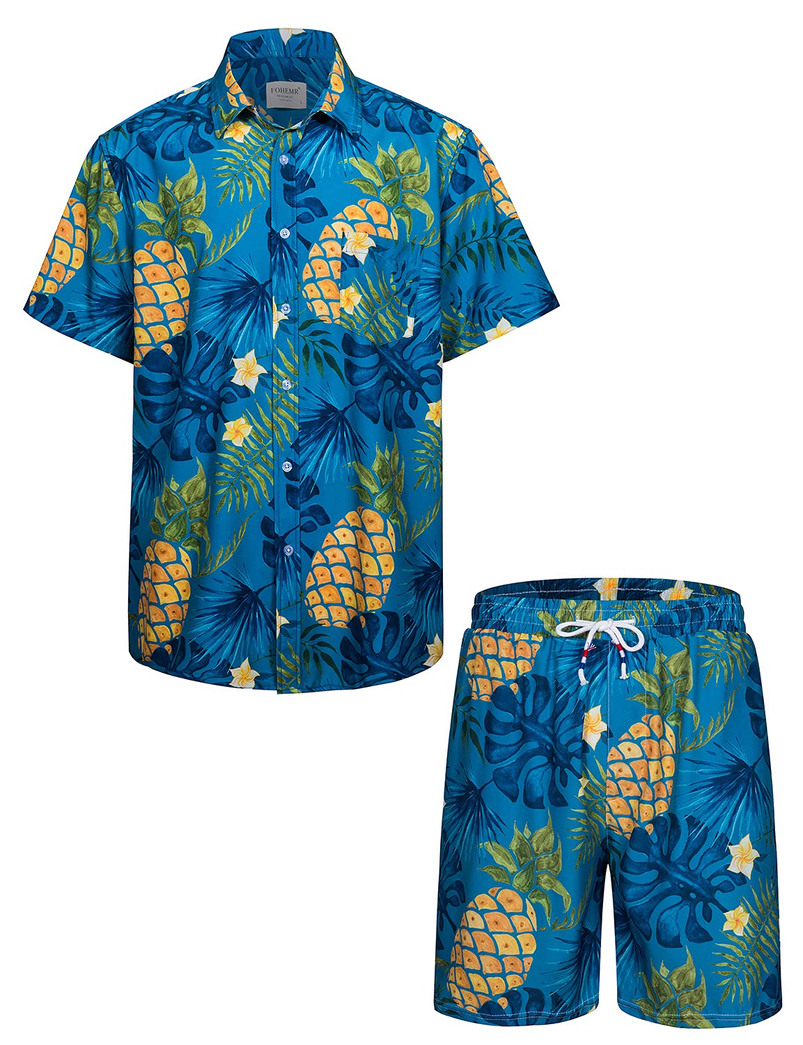 fohemrMens Luxury Printed Shirt Casual Long Sleeve Baroque Button Down Vintage Dress Shirt for Party Wedding