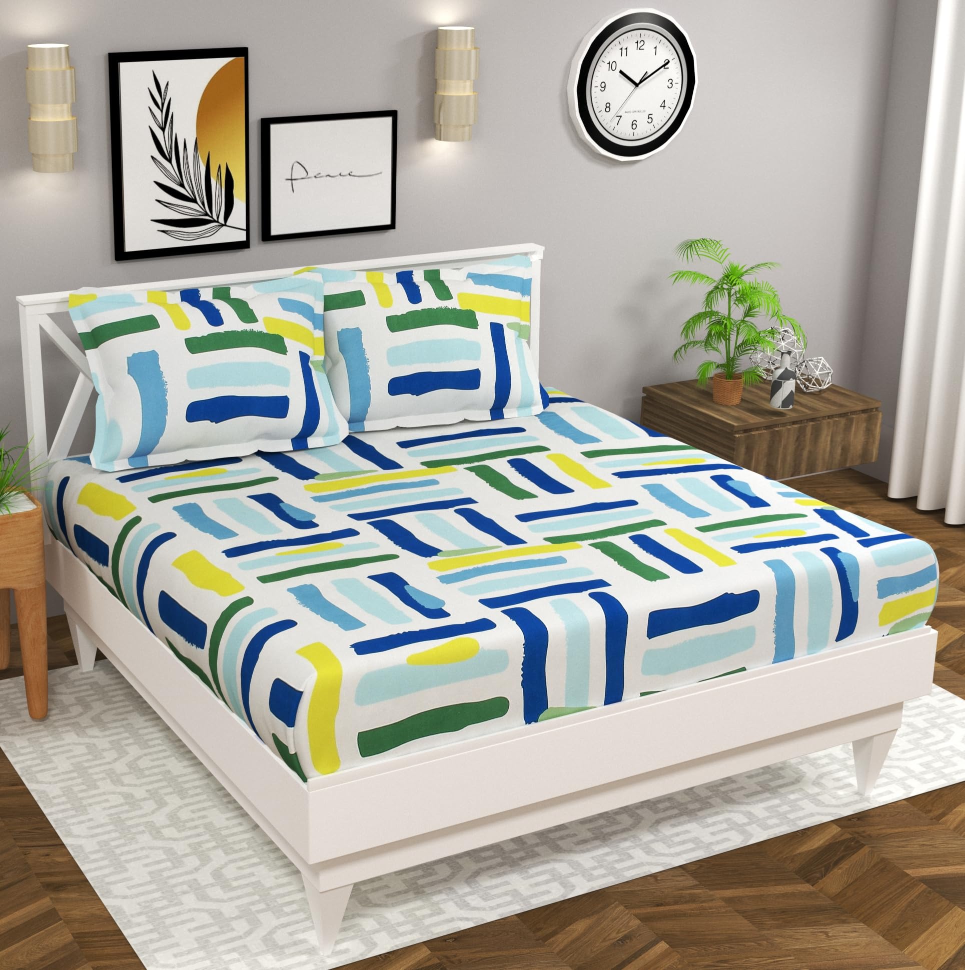 BSB HOME Cotton Bedsheets - Double/Queen -10 BSB HOME Cotton Bedsheets - Double/Queen -10