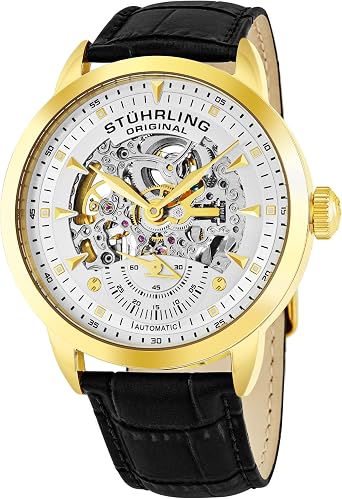 Stührling Orologio da uomo Original, quadrante scheletrato