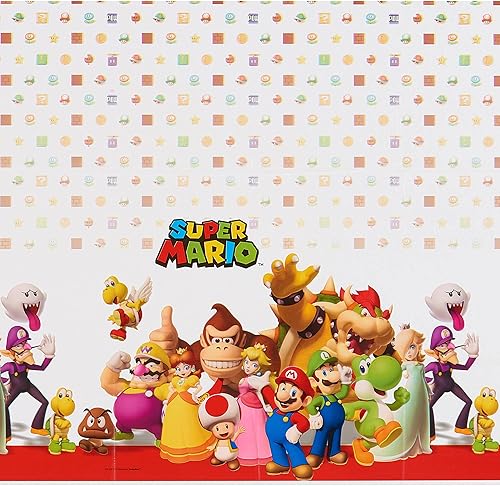 Super Mario Brothers - Mantel de plástico de 54 x 96 pulgadas 1 unidad