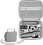 Osmo Mobile 7/8/7P Cas, Portable PU Sac à épaule pour DJI OM 7/8/7P Gimbal, avec Mesh intérieur, étui de transport de protection, Gris clair