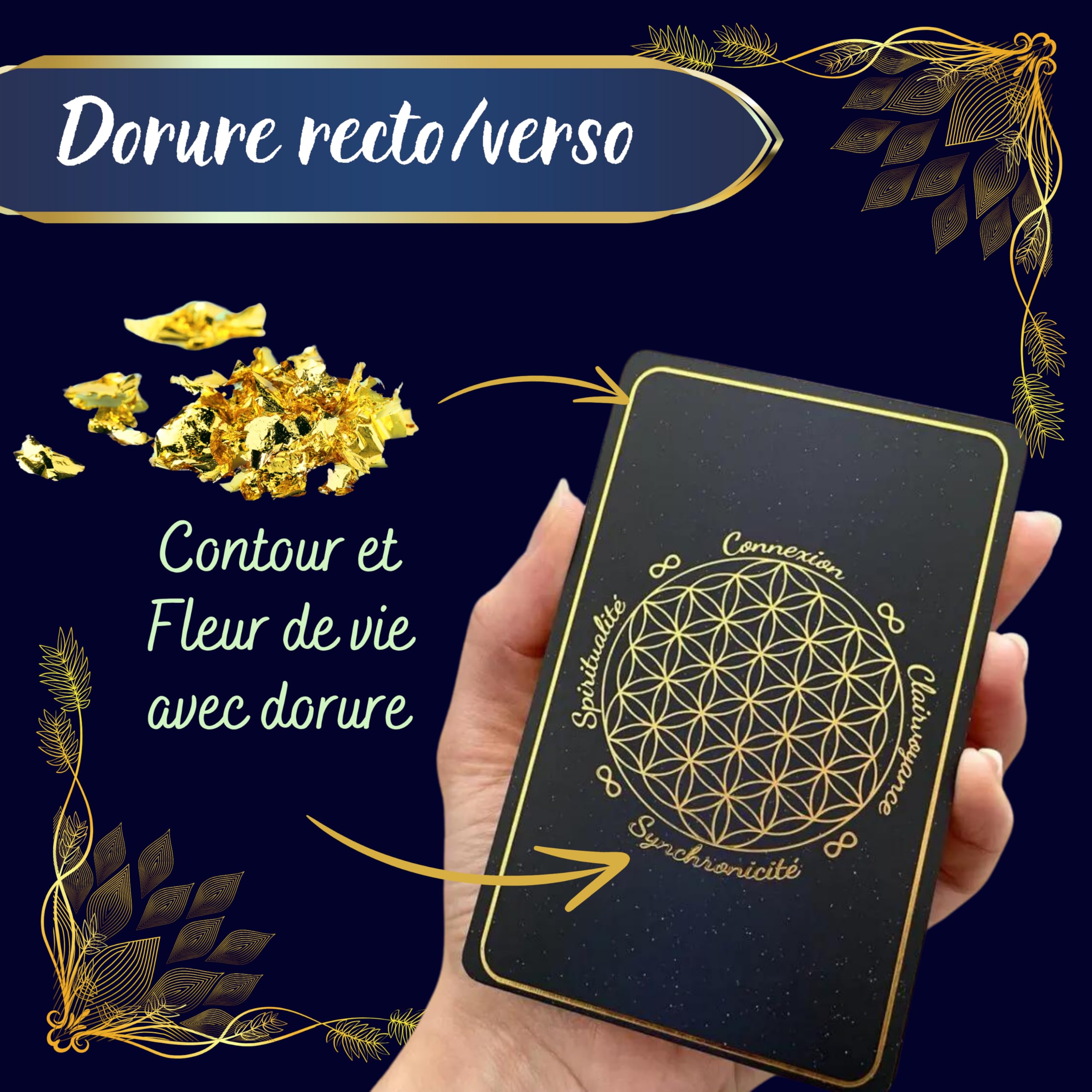 Le Tarot de Johwan - 78 Cartes Fusion Marseille/Rider-Waite - Édition Gold Prestige Tranche Dorée - Boîte Aimantée + Pochon - 2 Mémos Inclus