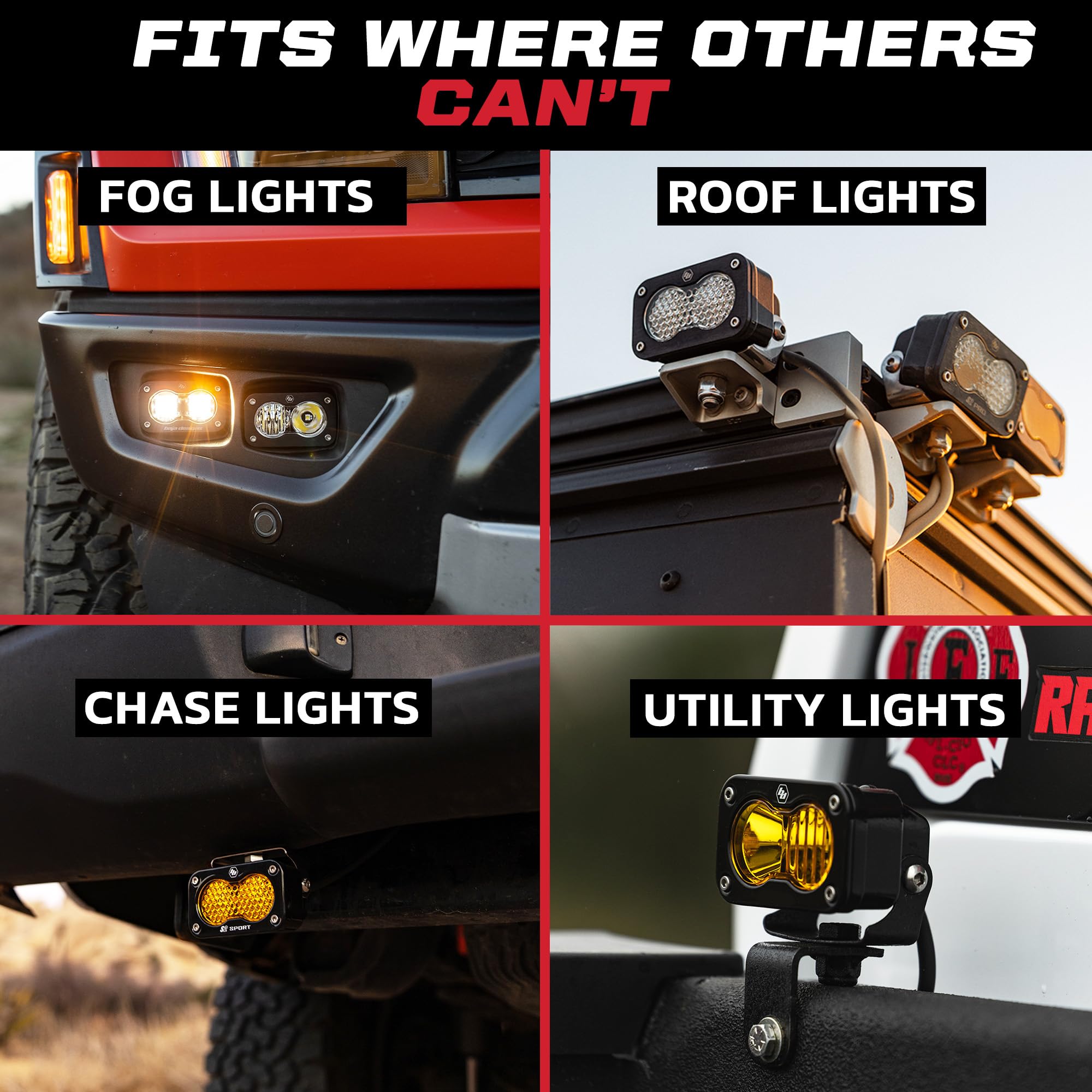 Amazon.com: Baja Designs S2 Sport Black LED Light Pod Pair - 2PCS