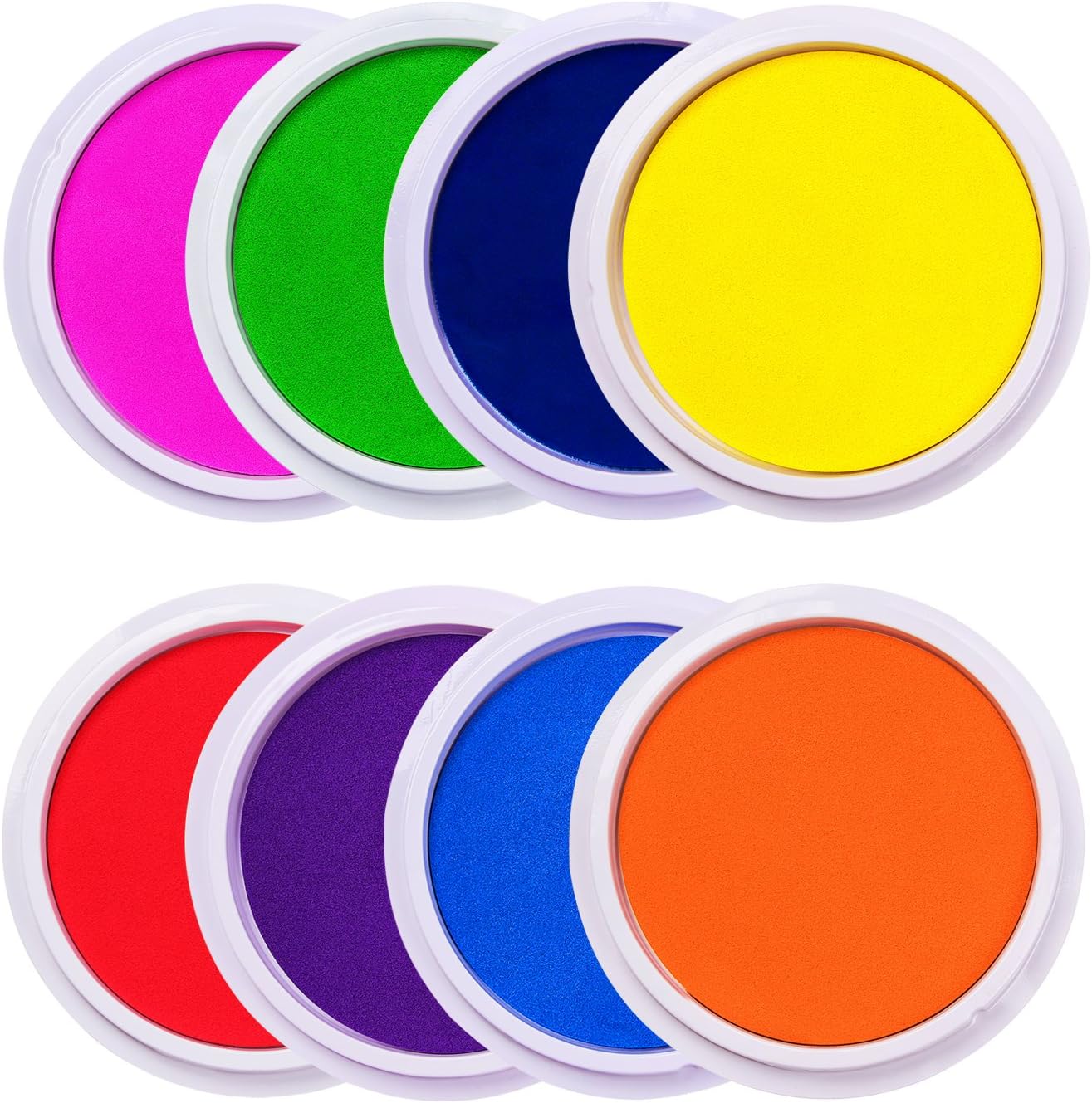 - Craft Large Ink Pad Stamps Partner DIY Color,8 Colors Rainbow Finger Ink pad for Kids (Pack of 8)