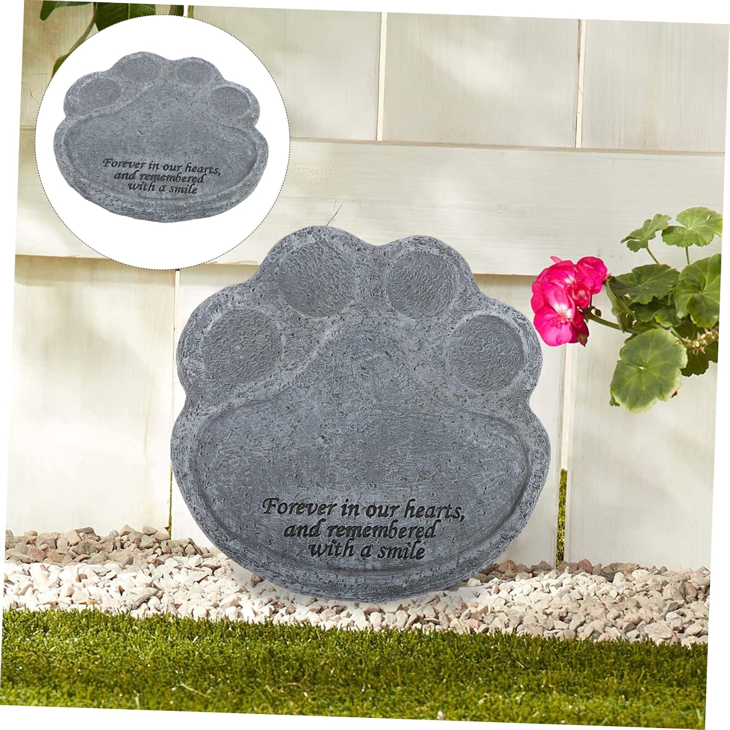 Cat Pet Tombstone Park Memorial Stone Courtyard Decor Custom Photo Memorial Quality Resin