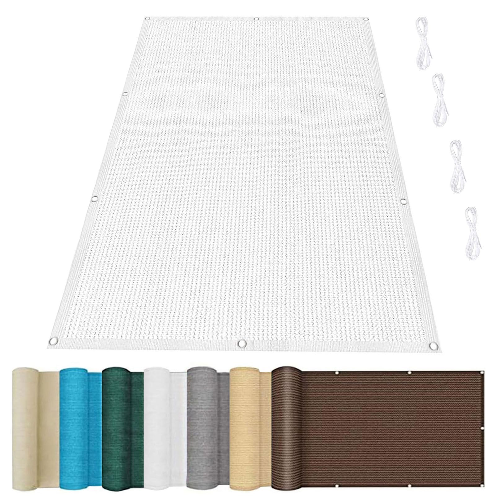 Toile ombrage 2.2x4.5 m blanche : élégance et haute performance UV extérieur