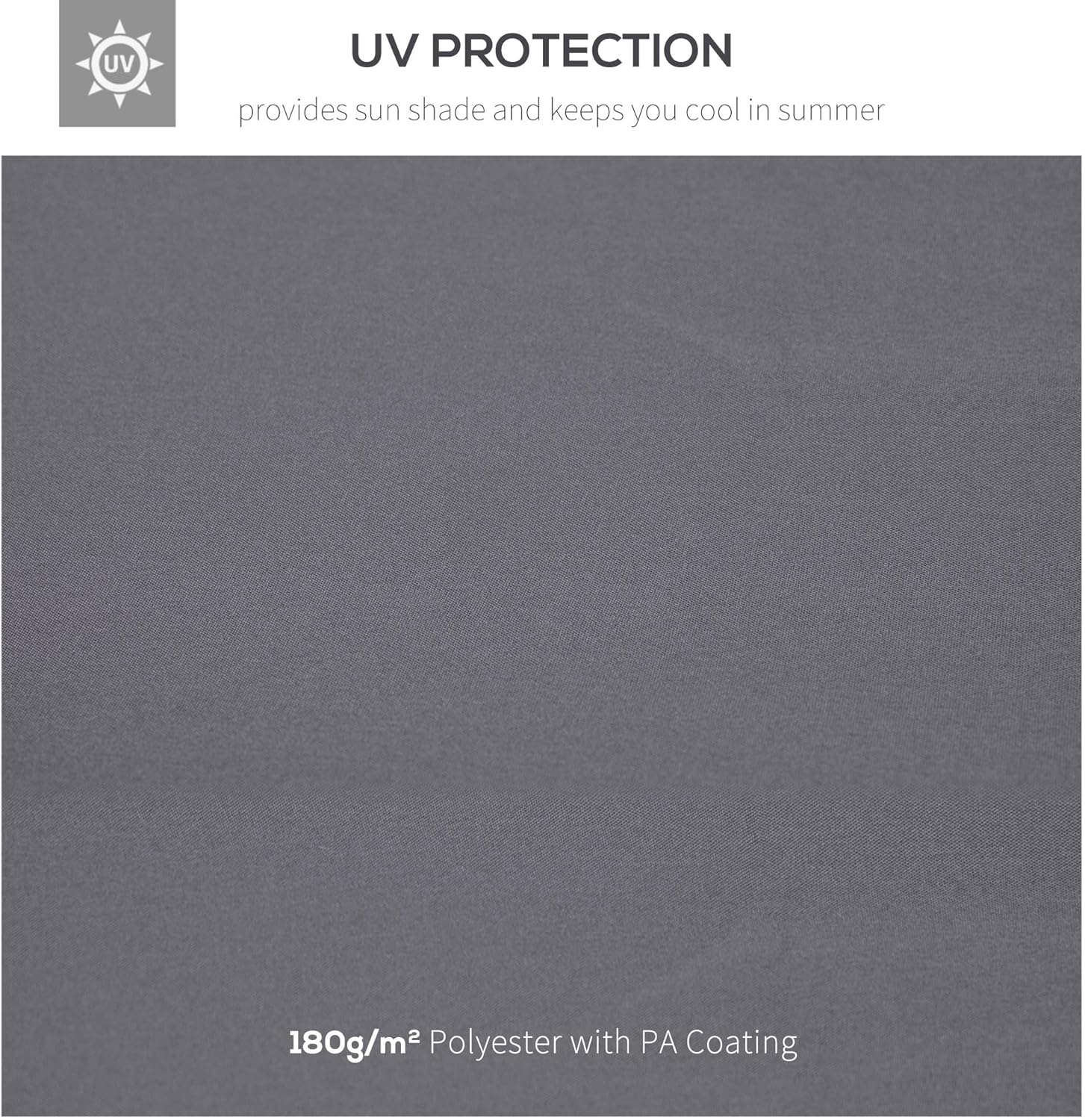 9.8' x 9.8' Gazebo Replacement Canopy, 2 Tier Top UV Cover for 9.84' x 9.84' Outdoor Gazebo, Dark Gray (TOP ONLY)