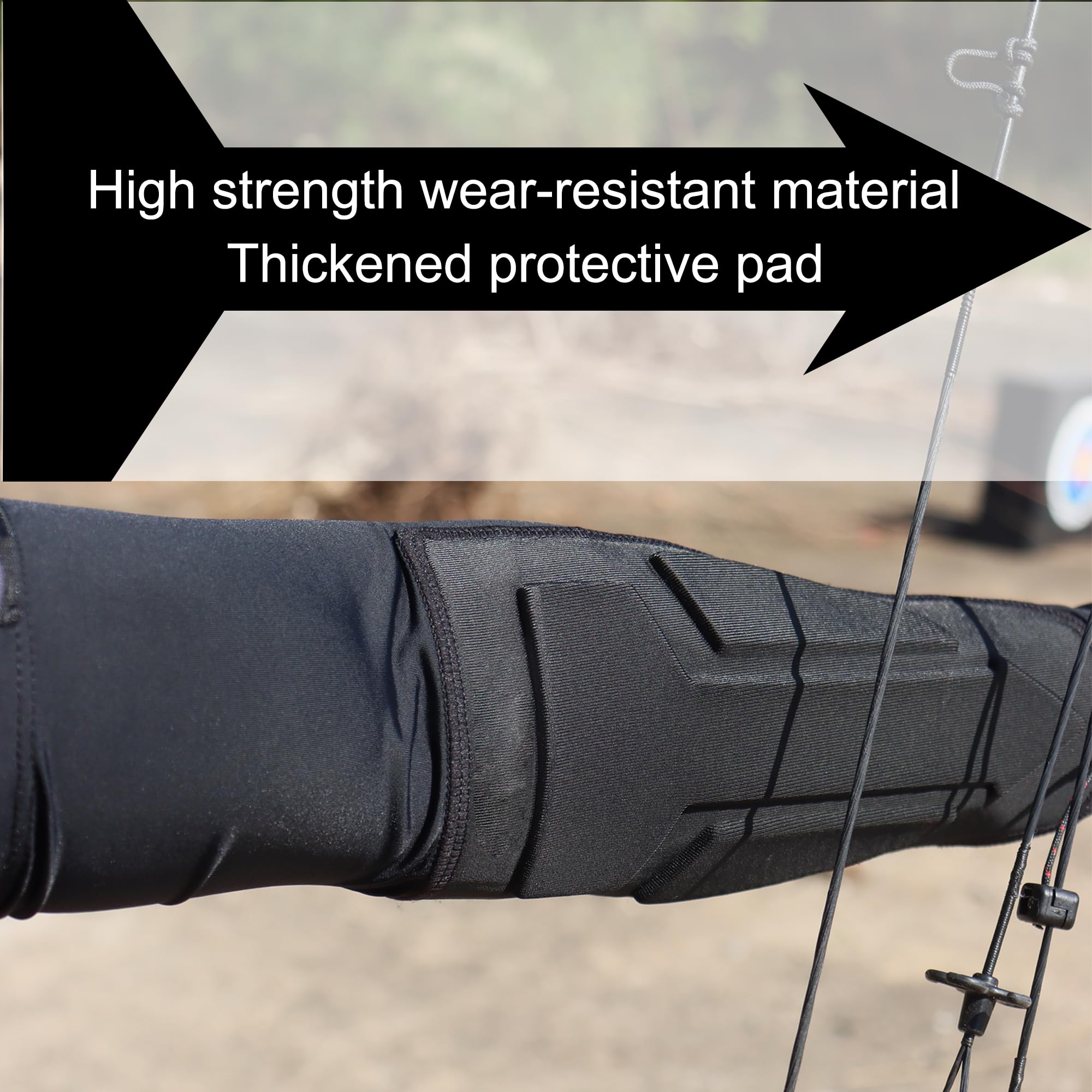 Archery Bracer de protection pour bras avec couverture complète, élastique et réglable pour archer chasseur, convient aux jeunes et aux adultes