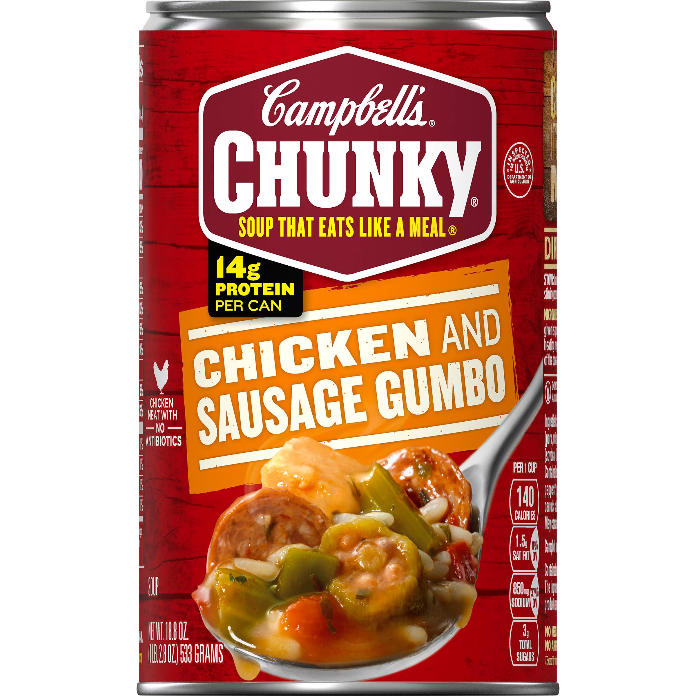 Buy Campbell's Chunky Soup, Chicken & Sausage Gumbo, 18.8 Ounce Can