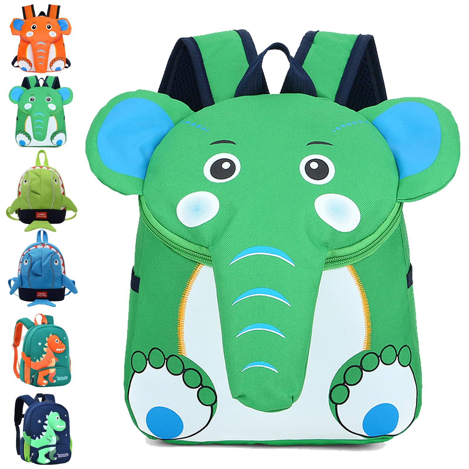 Mochila de guardería LUKIUP de animales para niños y niñas con diseño infantil de mono 8