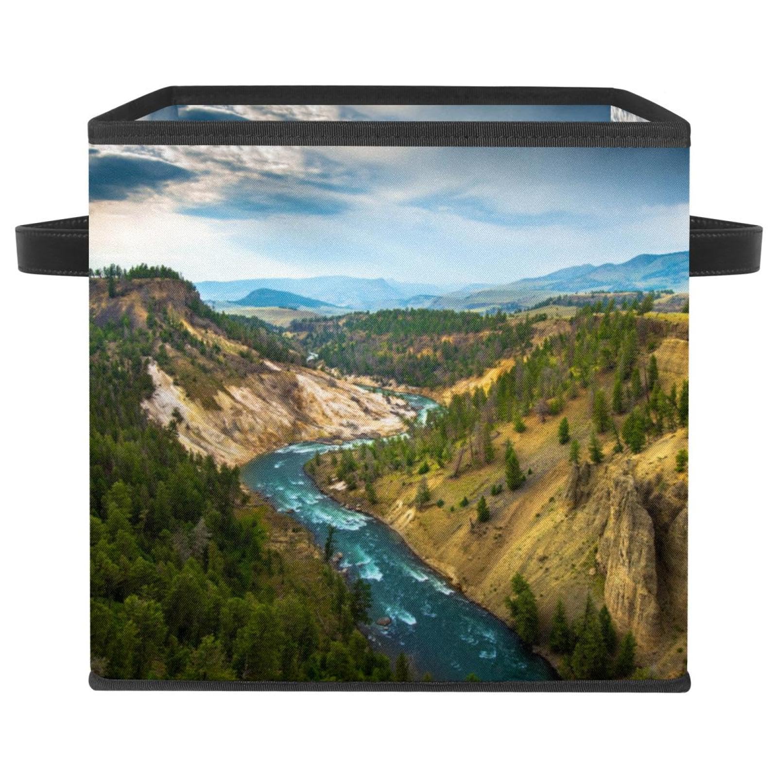 Panier de rangement pliable Yellowstone pour sublimer la chambre et le salon