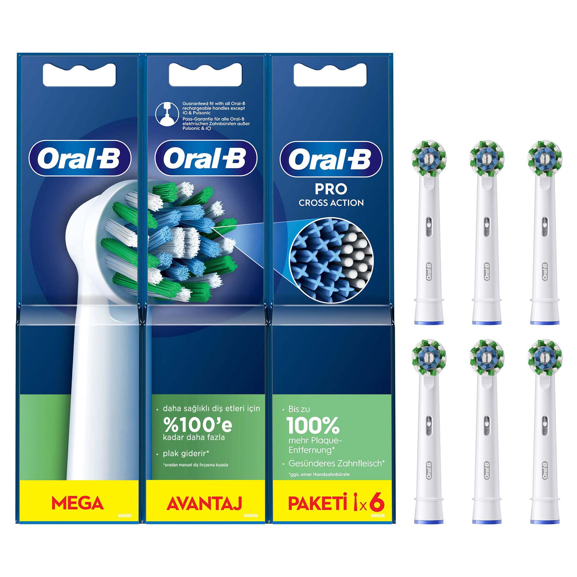 Oral-B Recambios Cepillo Dental EléCtrico Pro Cross Action Xxl - Pack De 6-image