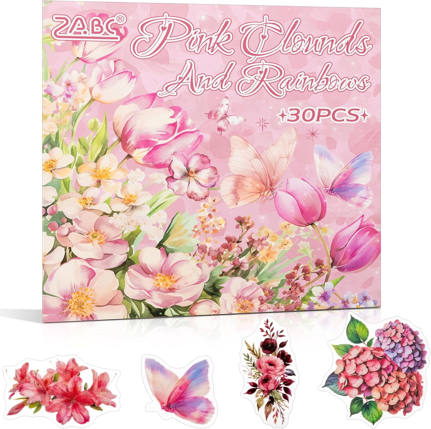 Amazon.com: Uideyvi Rose Garden Series Sticker Scrapbooking Supplies ...
