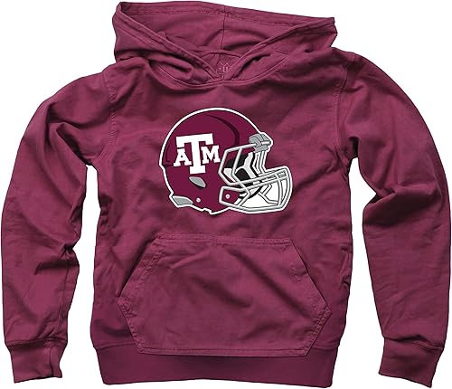 Wes and Willy Sudadera con capucha con logotipo de casco universitario juvenil