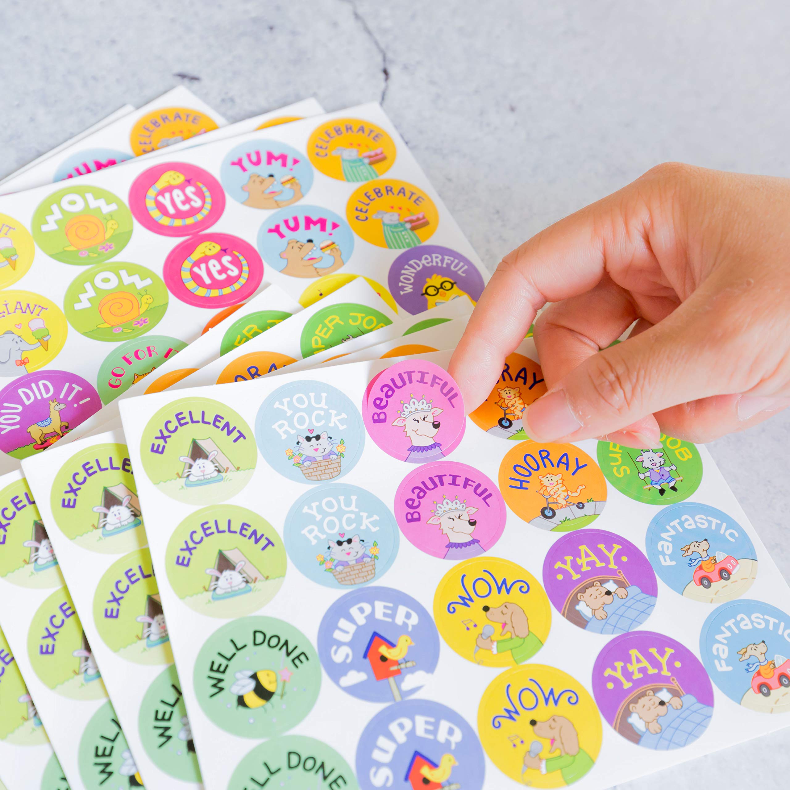 BOFUNX 2000pcs Reward Stickers For School Teachers - 4 Rolls