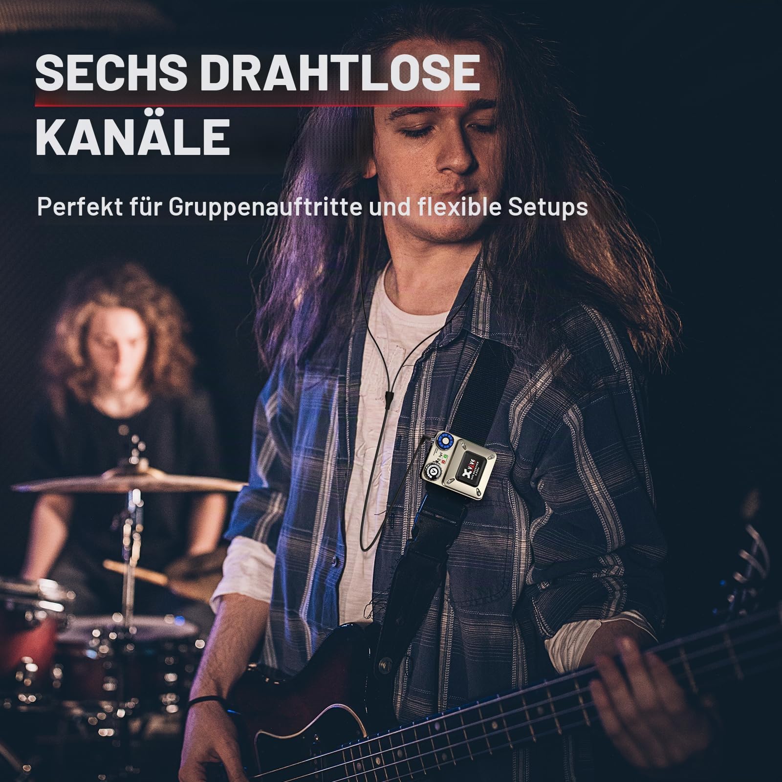 Xvive U45 Kabelloses In-Ear-Monitor System mit 5,8 GHz Sender und Empfänger