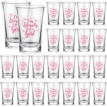 Roshtia 24 Pcs 1.2 oz Im Literally Just a Girl Shot Glasses Bulk Acrylic