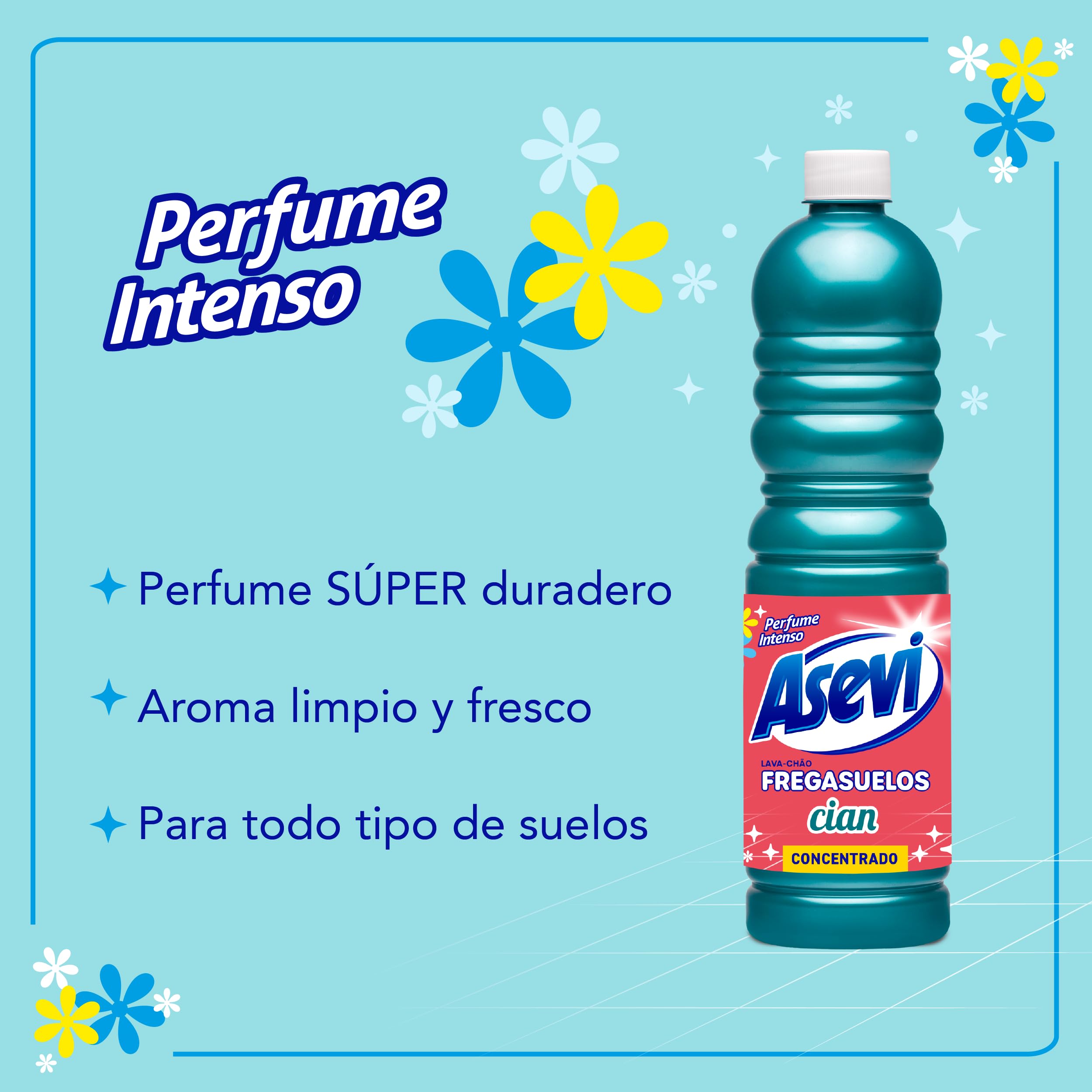 Asevi Fregasuelos Concentrado Aroma Flores Blancas pH Neutro 12 x 1 Litro